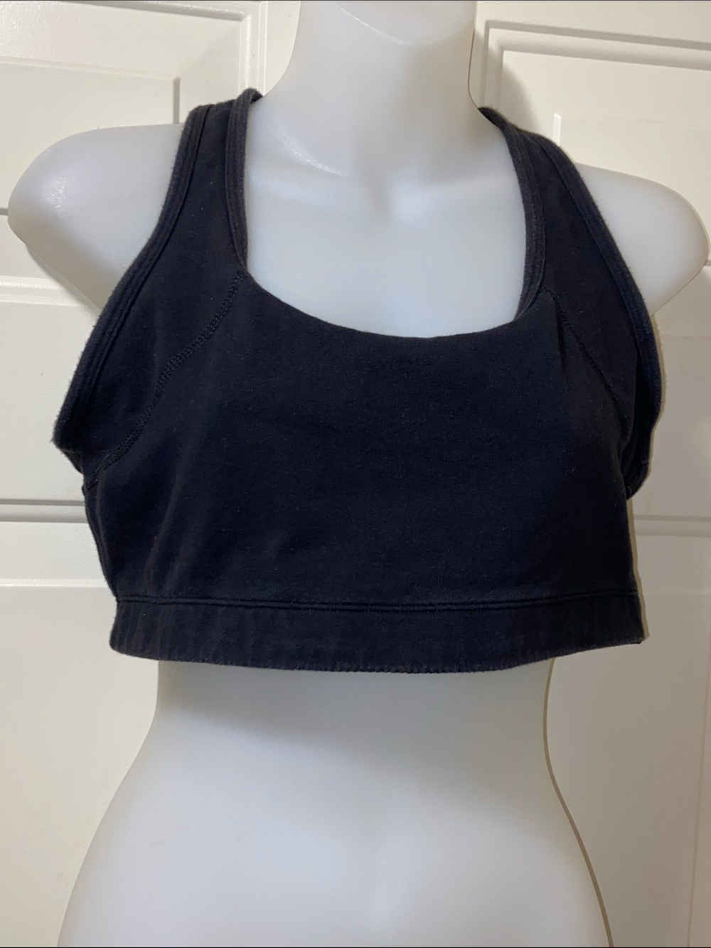 Champion Black Crop Racerback Sports Bra